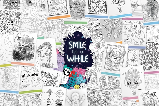 Smile for a While Colouring Book