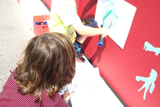 Making murals at Dalston Children's Street Party