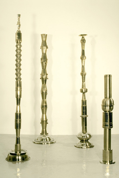 Platinum Column I, II, III and IV, Alexandre Da Cunha , 2005